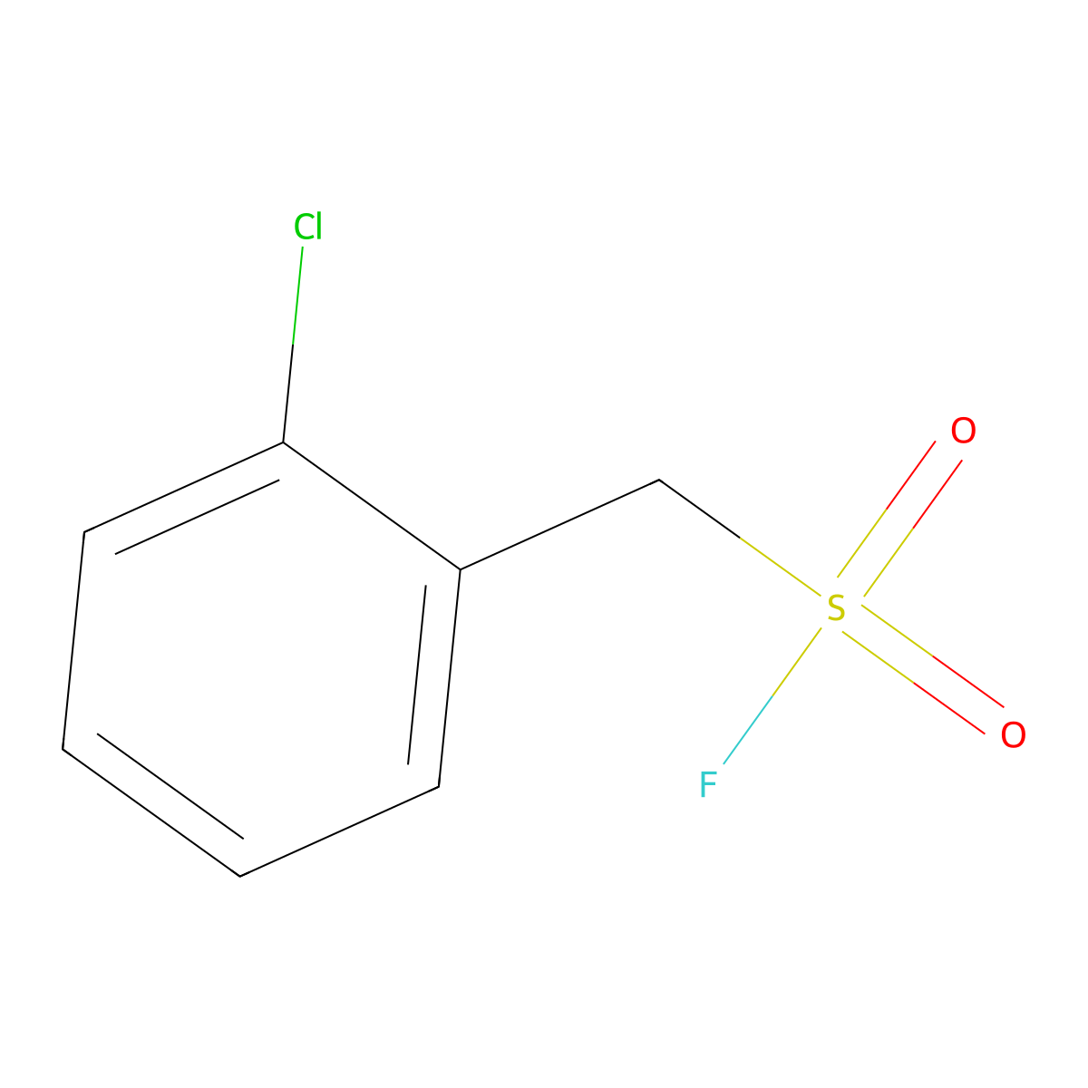 (2-Chlorophenyl)methanesulfonyl fluoride molecular structure, CAS 1384429-15-5
