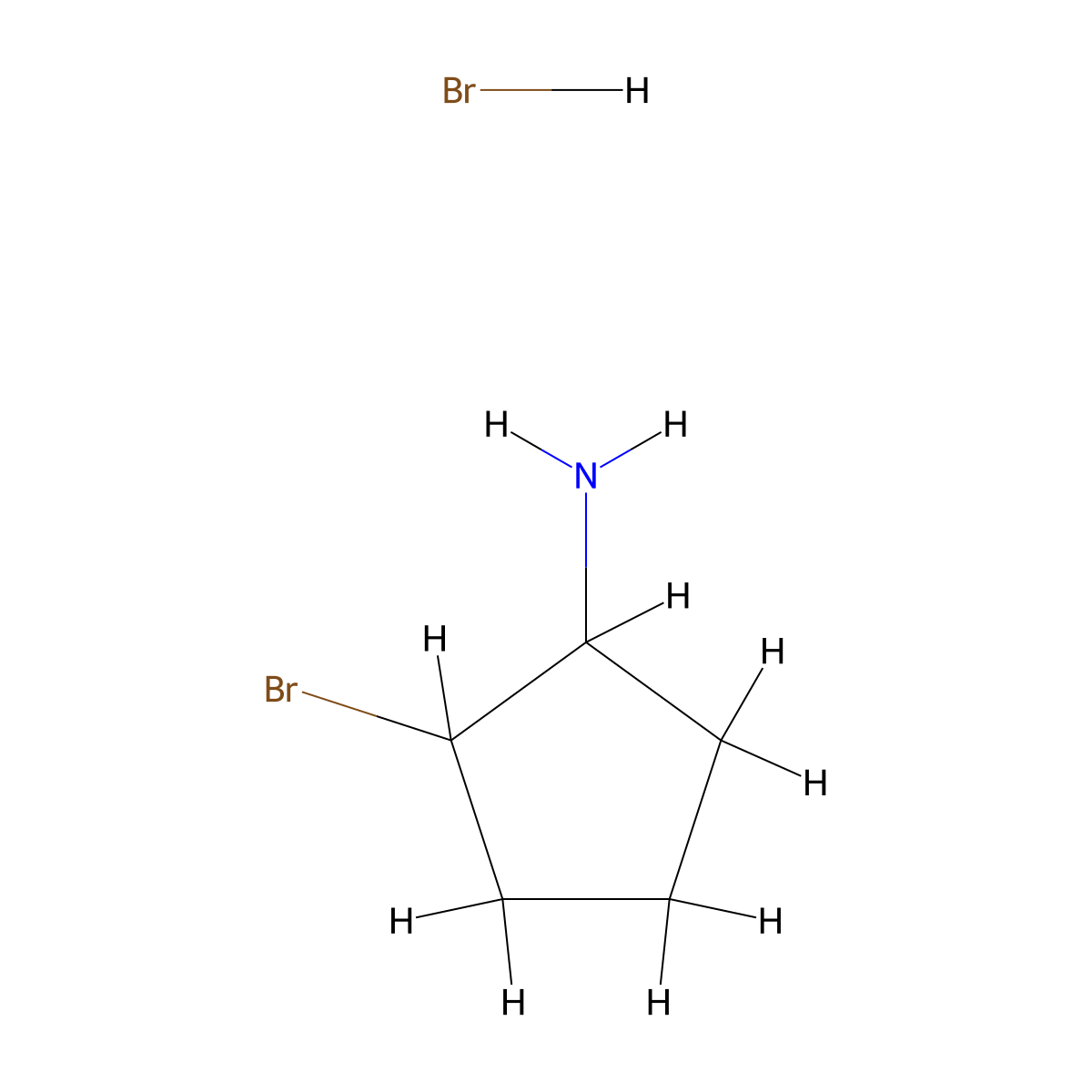 2-Bromocyclopentan-1-amine hydrobromide molecular structure, CAS 1384429-24-6