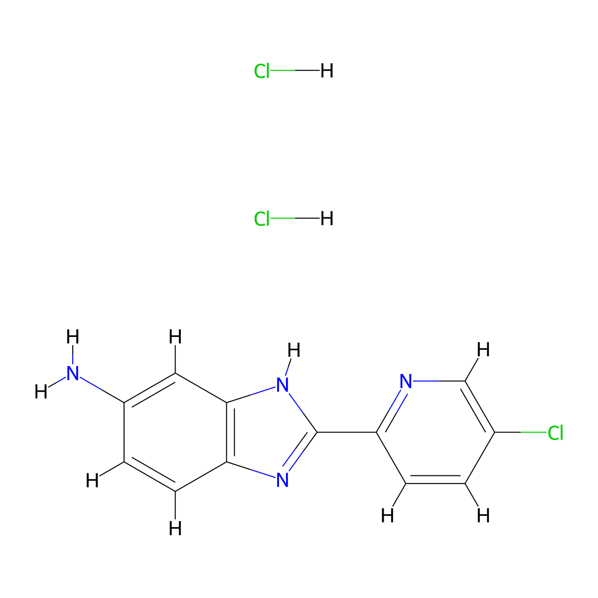 2-(5-chloropyridin-2-yl)-1H-1,3-benzodiazol-5-amine dihydrochloride molecular structure, CAS 1384429-28-0