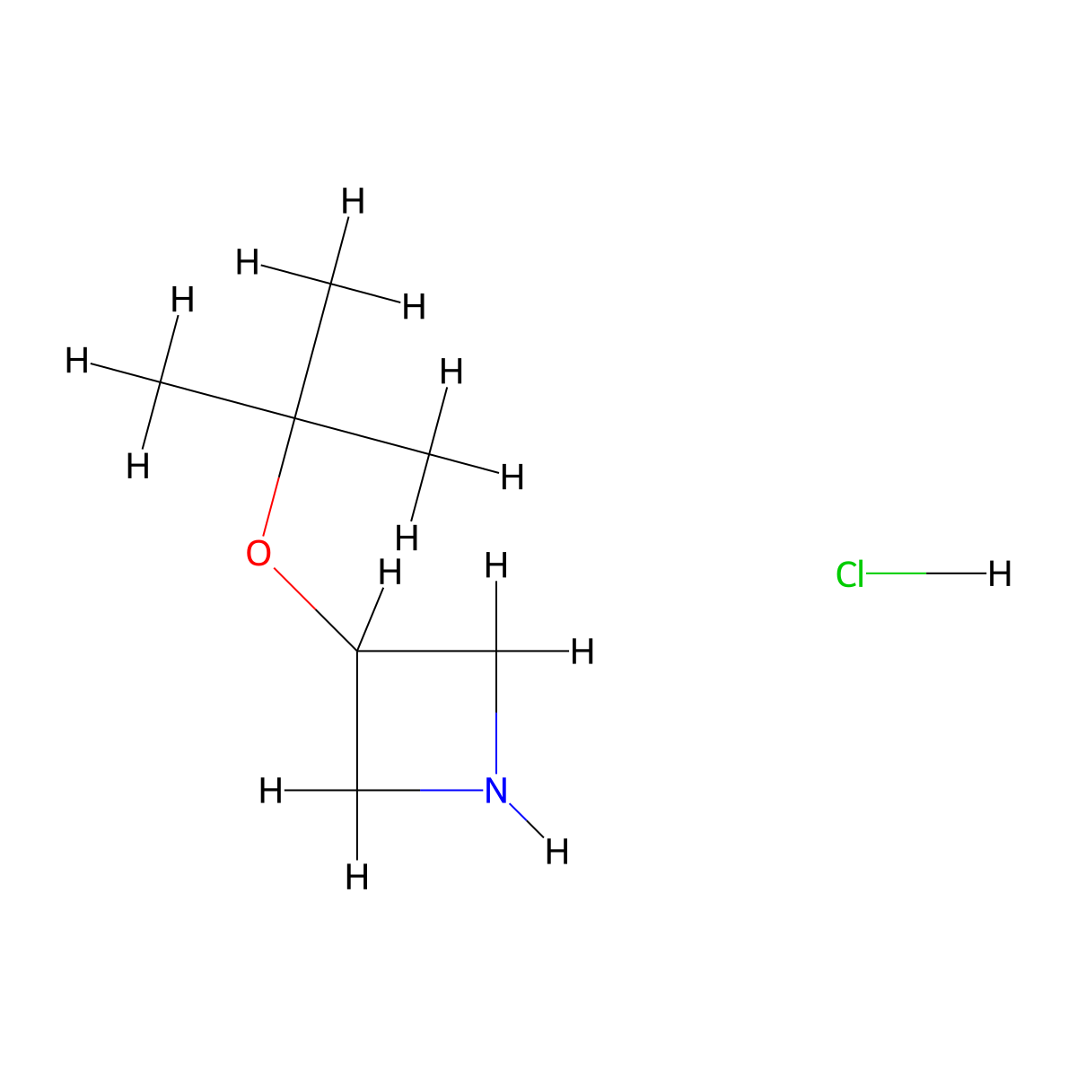 3-(Tert-butoxy)azetidine hydrochloride molecular structure, CAS 1384429-32-6