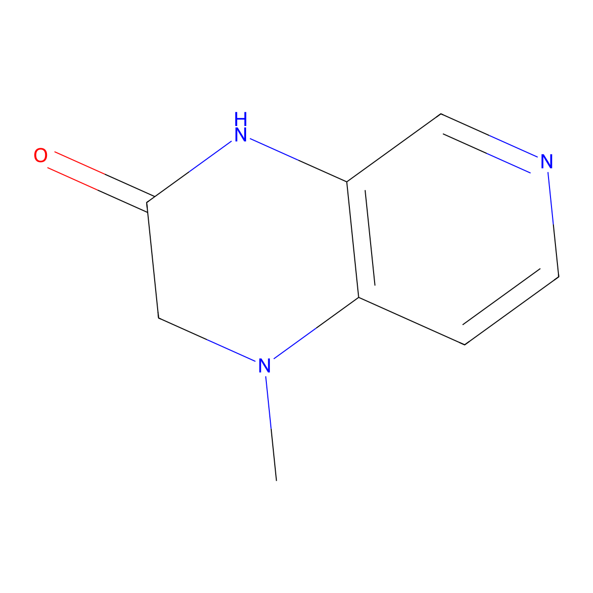 1-methyl-1H,2H,3H,4H-pyrido[3,4-b]pyrazin-3-one molecular structure, CAS 1384429-39-3