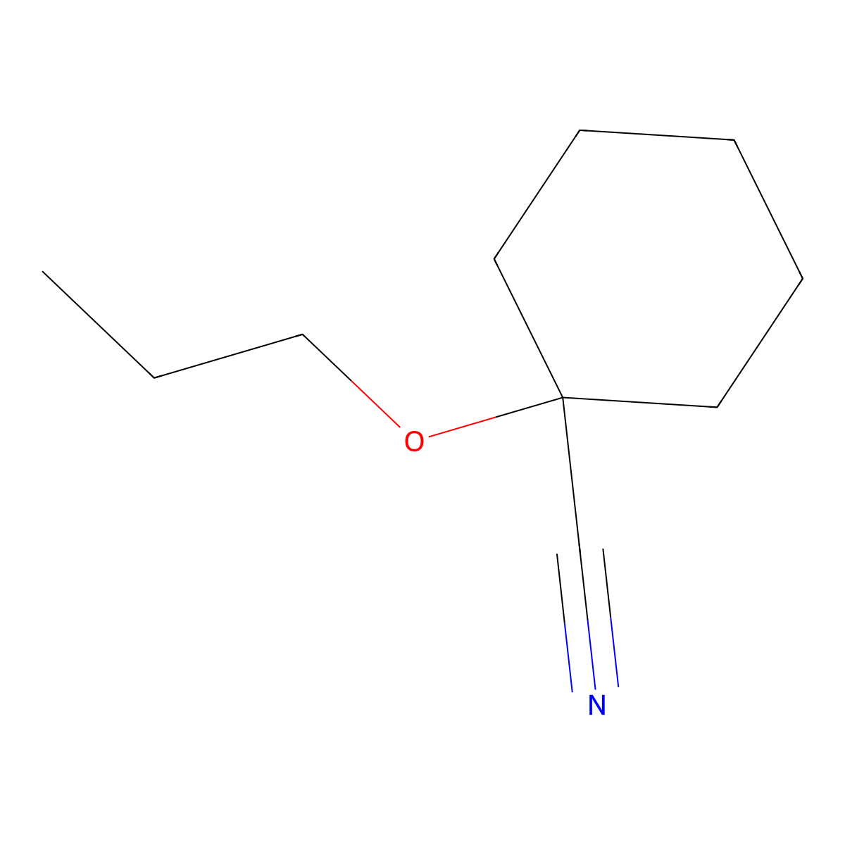 1-Propoxycyclohexane-1-carbonitrile molecular structure, CAS 1384429-48-4