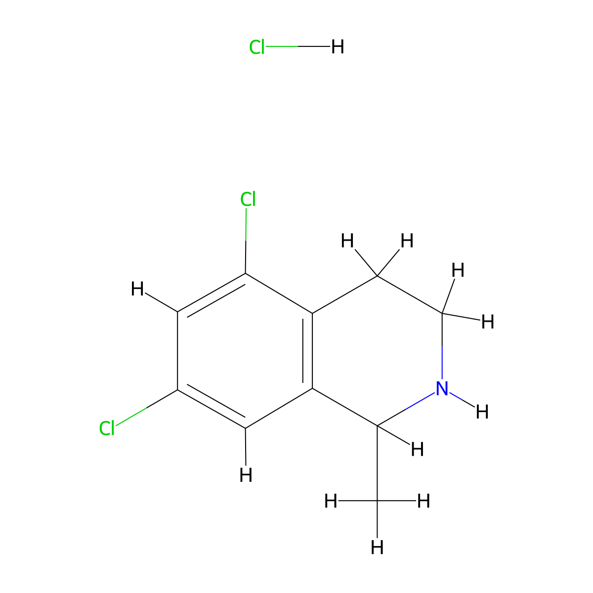 5,7-Dichloro-1-methyl-1,2,3,4-tetrahydroisoquinoline hydrochloride molecular structure, CAS 1384429-57-5