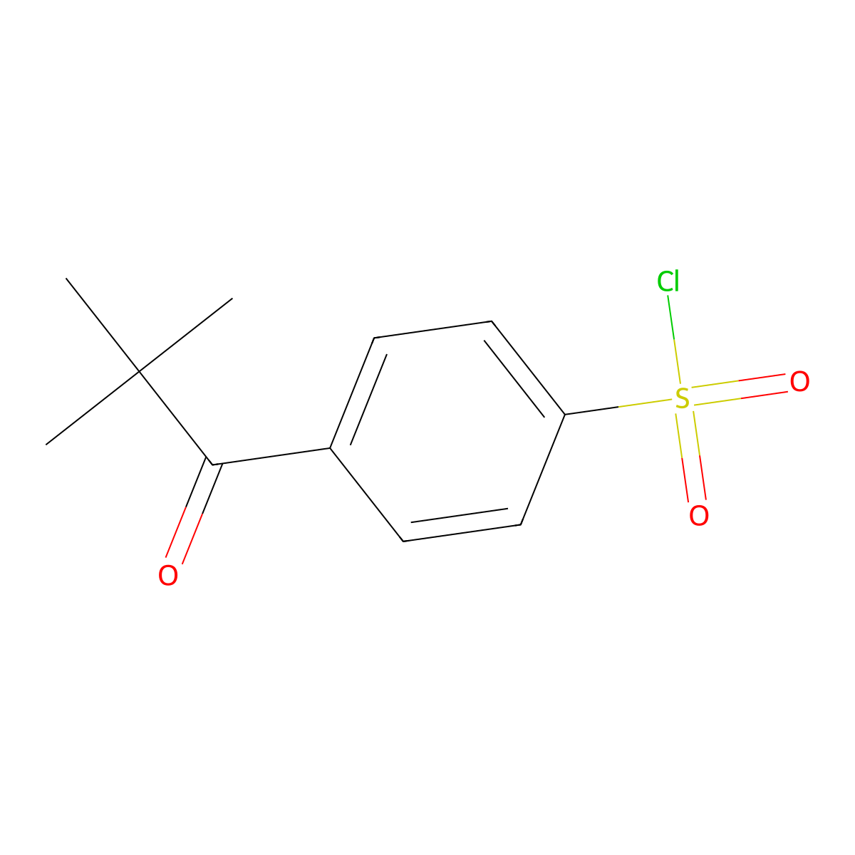 4-(2,2-Dimethylpropanoyl)benzene-1-sulfonyl chloride molecular structure, CAS 1384429-64-4