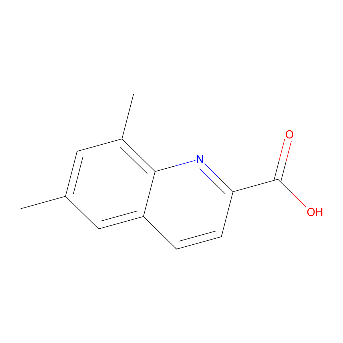 6,8-Dimethylquinoline-2-carboxylic acid molecular structure, CAS 1384429-65-5