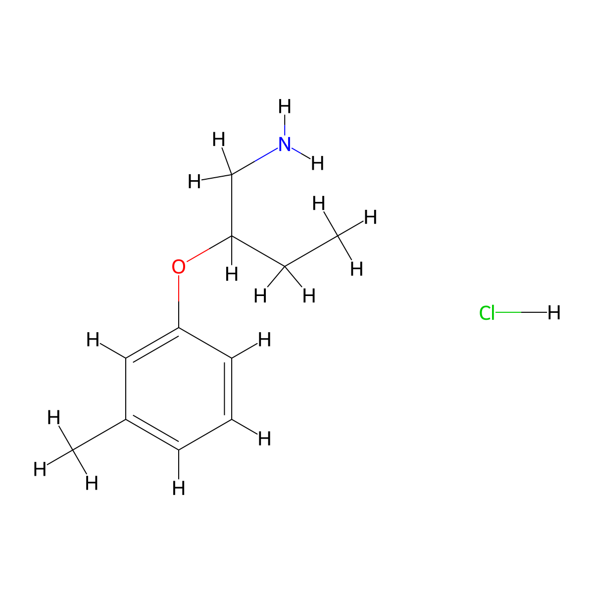 1-[(1-Aminobutan-2-yl)oxy]-3-methylbenzene hydrochloride molecular structure, CAS 1384429-76-8