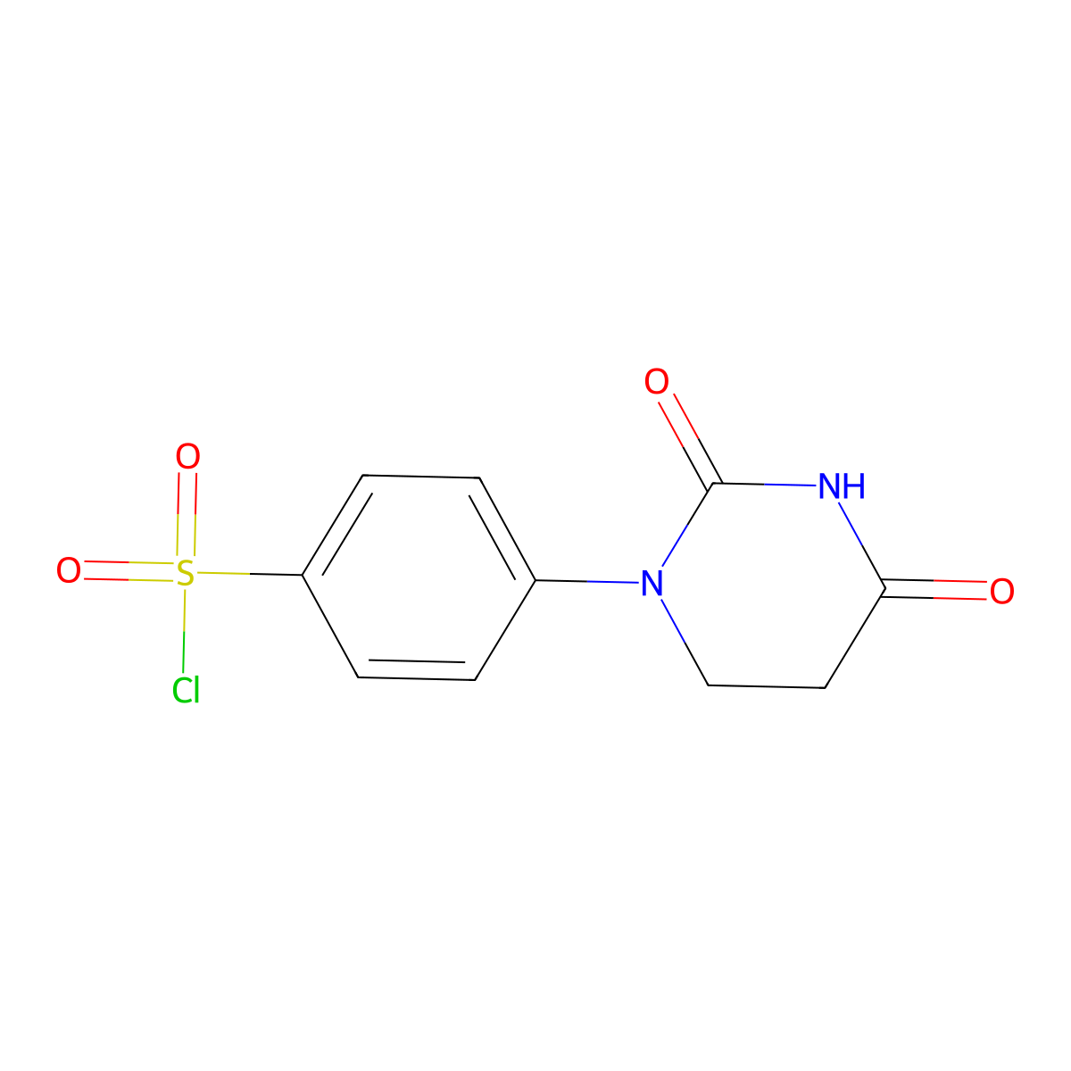4-(2,4-Dioxo-1,3-diazinan-1-yl)benzene-1-sulfonyl chloride molecular structure, CAS 1384429-81-5