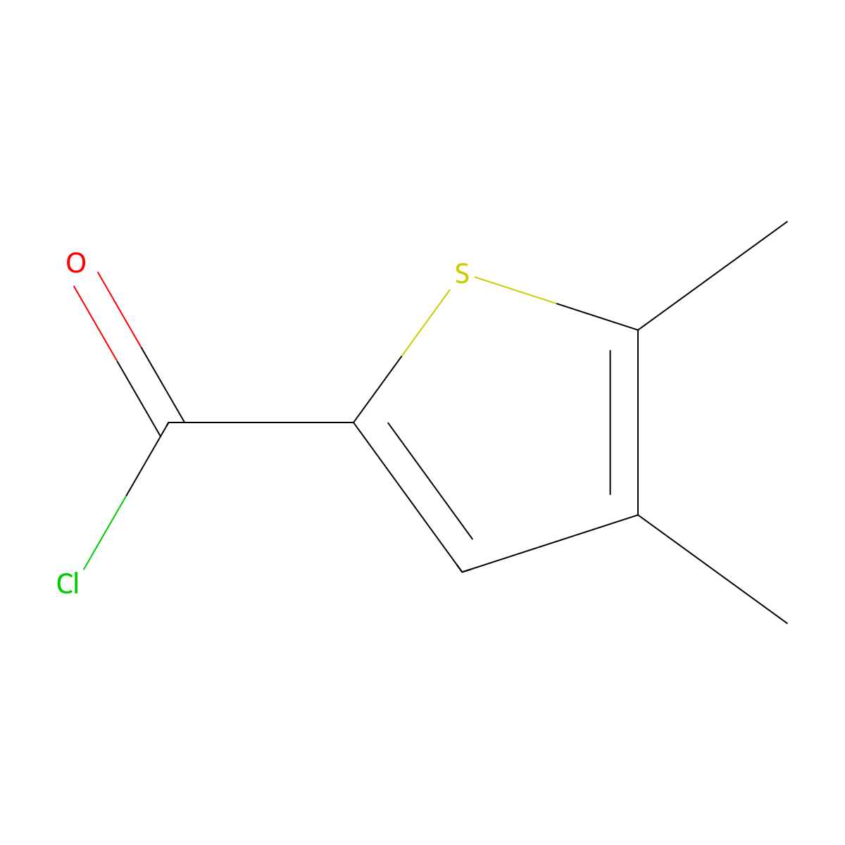 4,5-Dimethylthiophene-2-carbonyl chloride molecular structure, CAS 1384429-84-8
