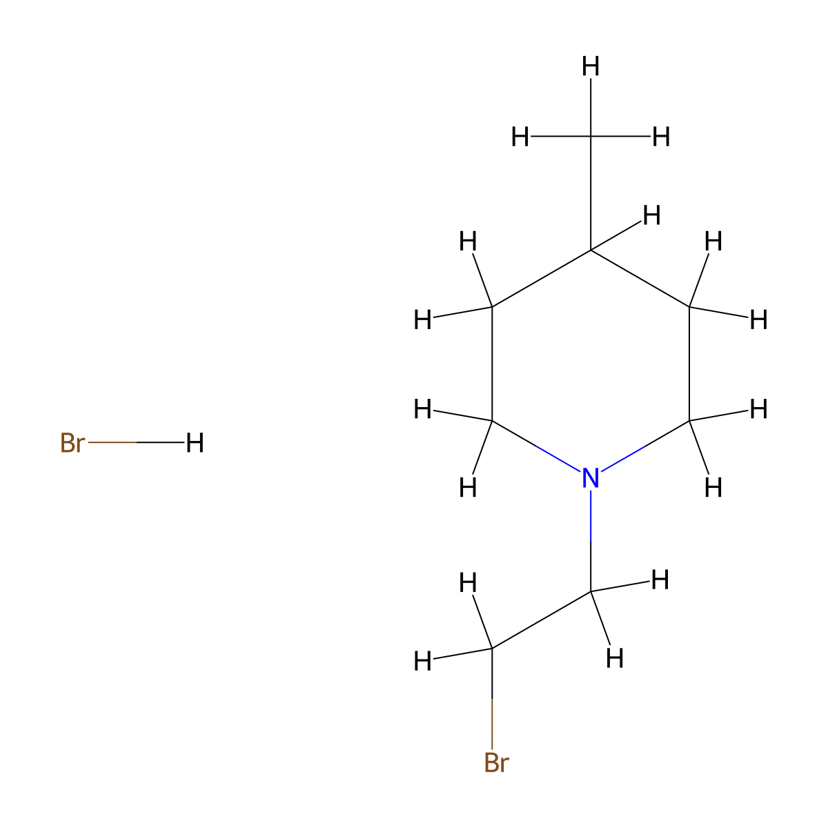 1-(2-Bromoethyl)-4-methylpiperidine hydrobromide molecular structure, CAS 1384429-85-9