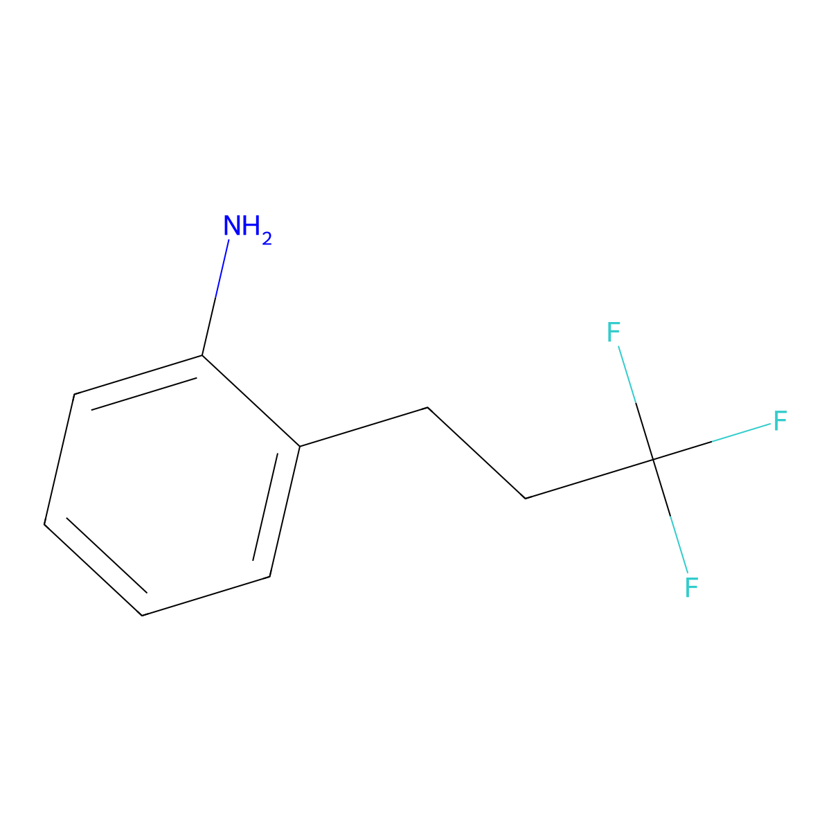2-(3,3,3-Trifluoropropyl)aniline molecular structure, CAS 1384429-88-2
