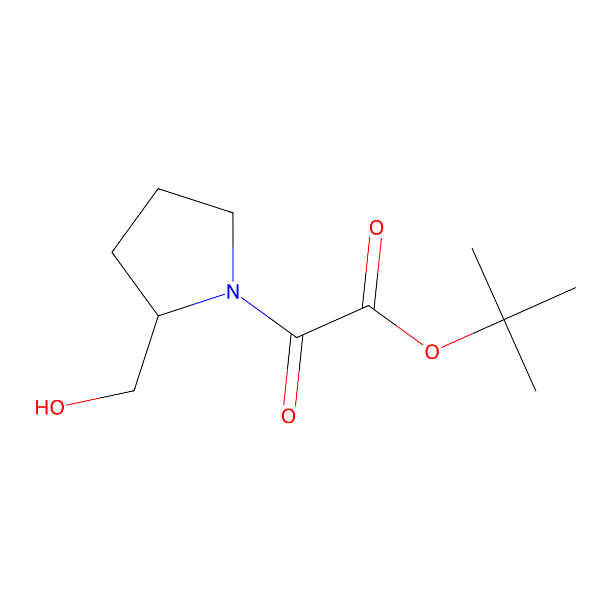 Tert-butyl 2-[2-(hydroxymethyl)pyrrolidin-1-yl]-2-oxoacetate molecular structure, CAS 1384429-90-6
