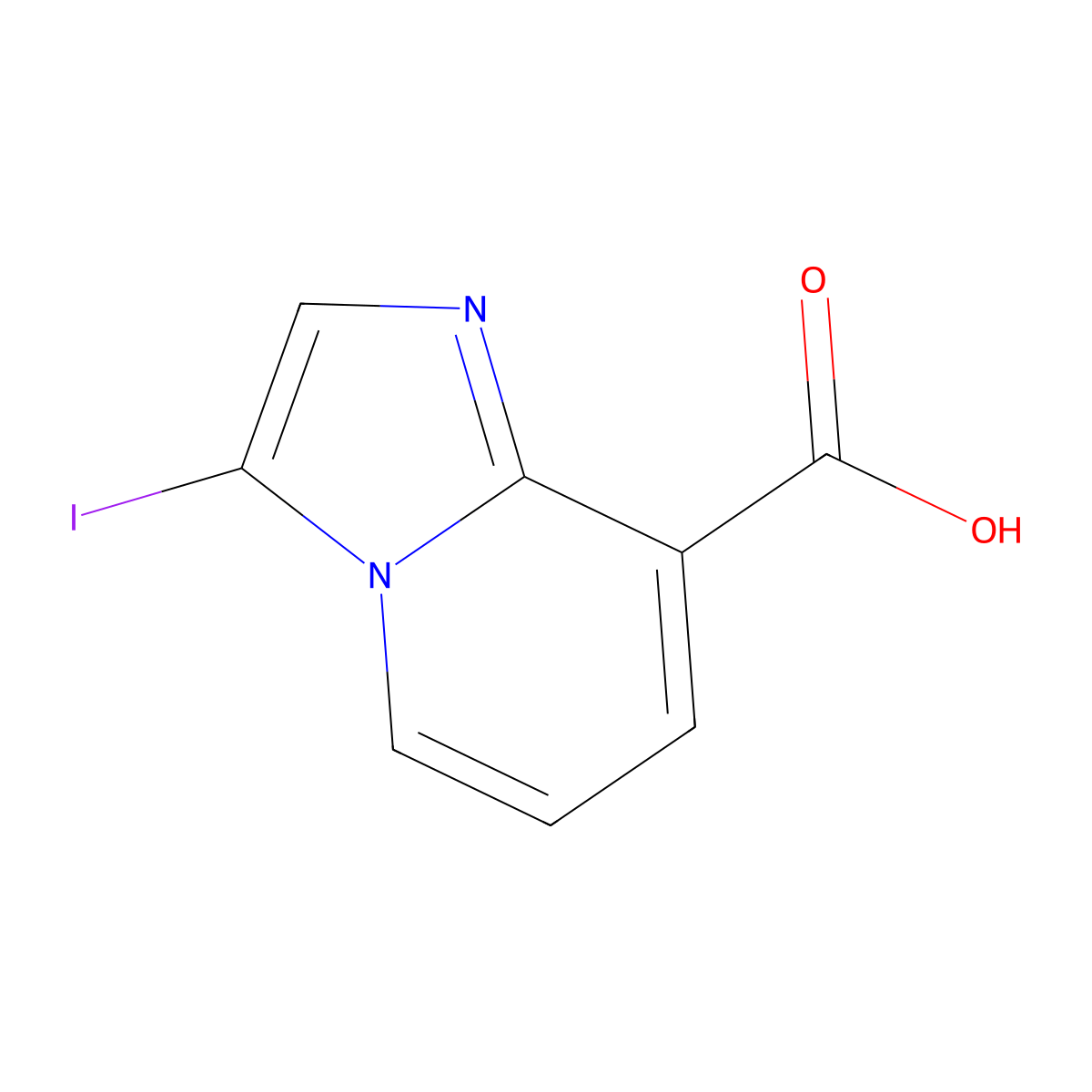 3-Iodoimidazo[1,2-a]pyridine-8-carboxylic acid molecular structure, CAS 1384429-92-8