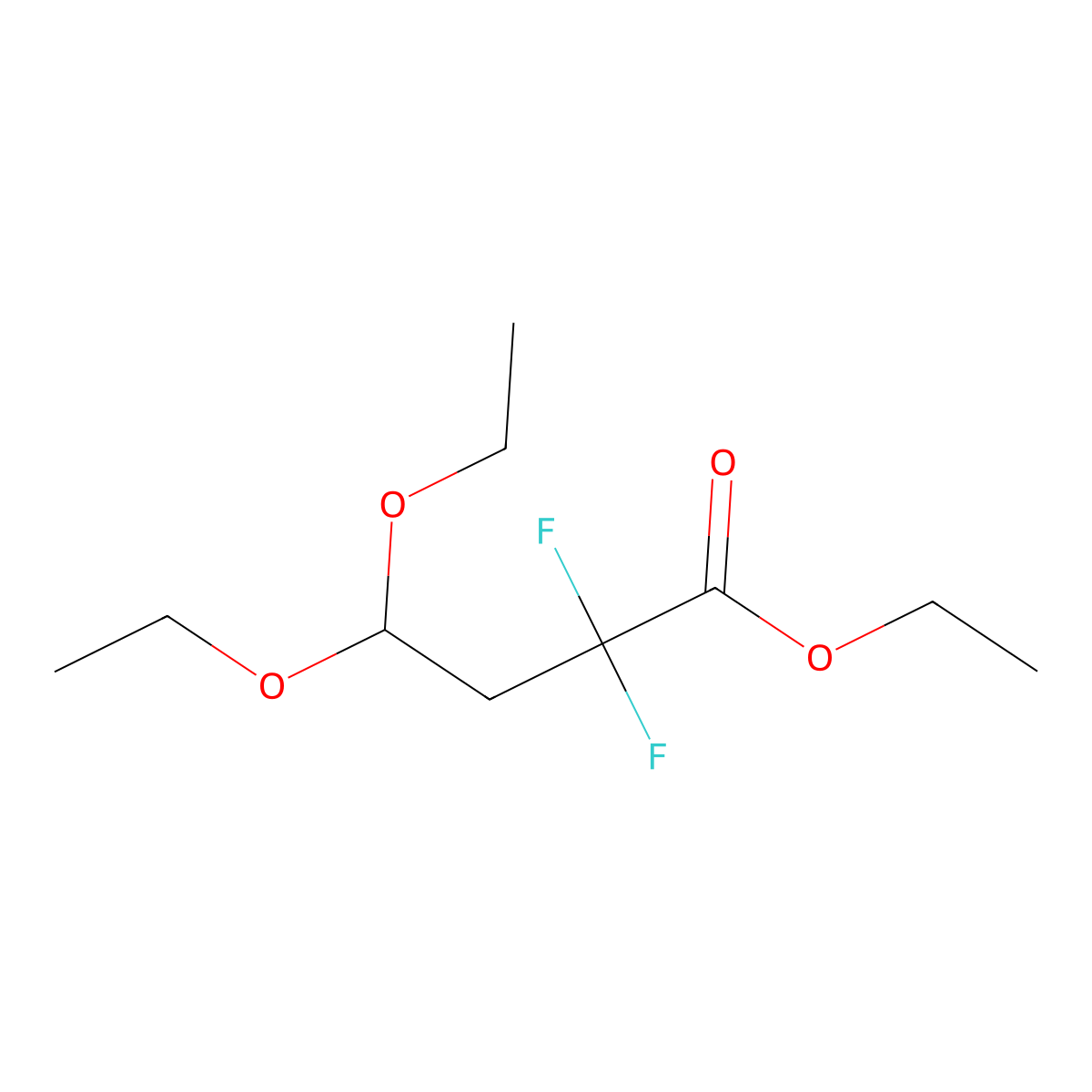 Ethyl 4,4-diethoxy-2,2-difluorobutanoate molecular structure, CAS 1384429-99-5