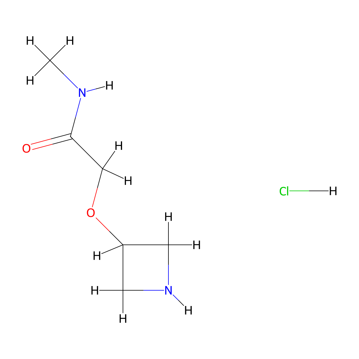 2-(azetidin-3-yloxy)-N-methylacetamide hydrochloride molecular structure, CAS 1384430-03-8