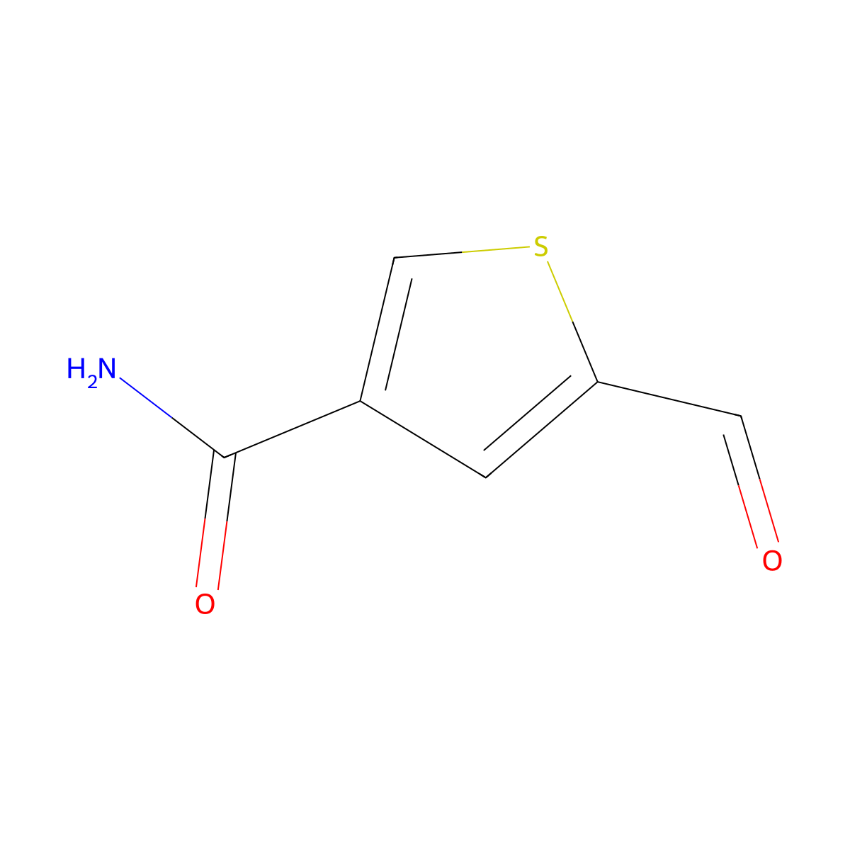 5-Formylthiophene-3-carboxamide molecular structure, CAS 1384430-06-1