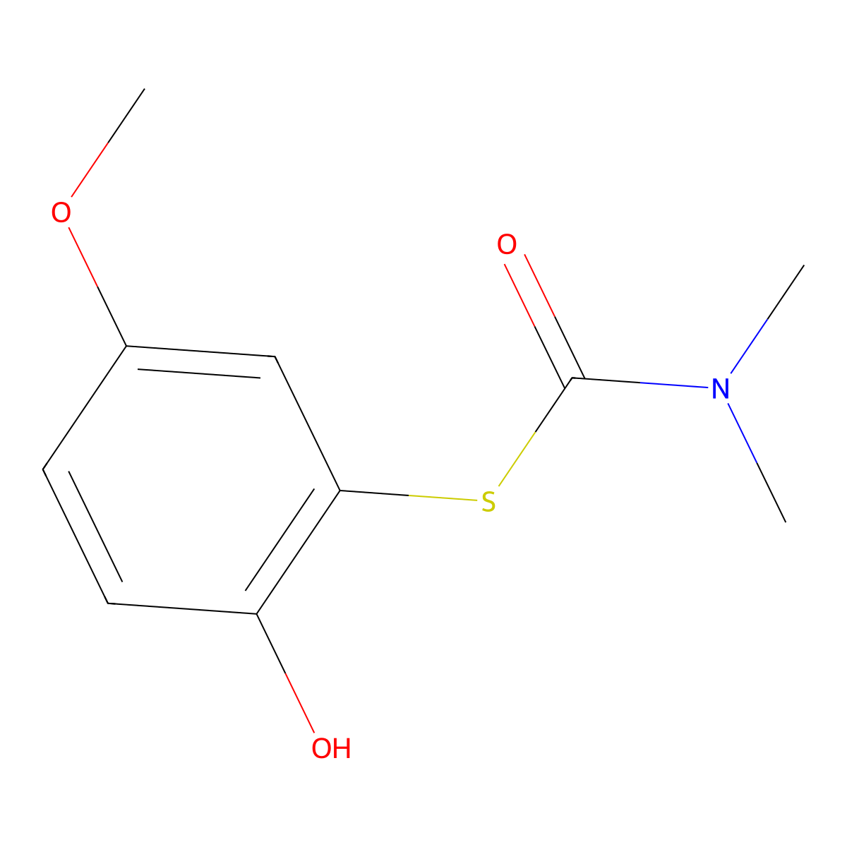 1-[(2-hydroxy-5-methoxyphenyl)sulfanyl]-N,N-dimethylformamide molecular structure, CAS 1384430-11-8