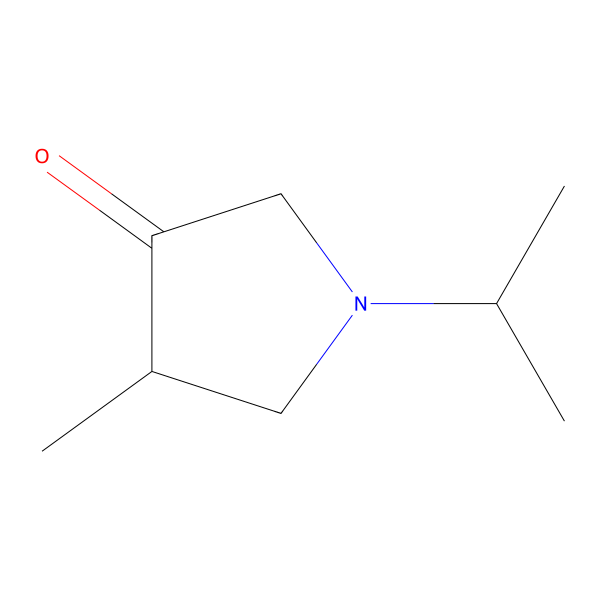 4-Methyl-1-(propan-2-yl)pyrrolidin-3-one molecular structure, CAS 1384430-13-0