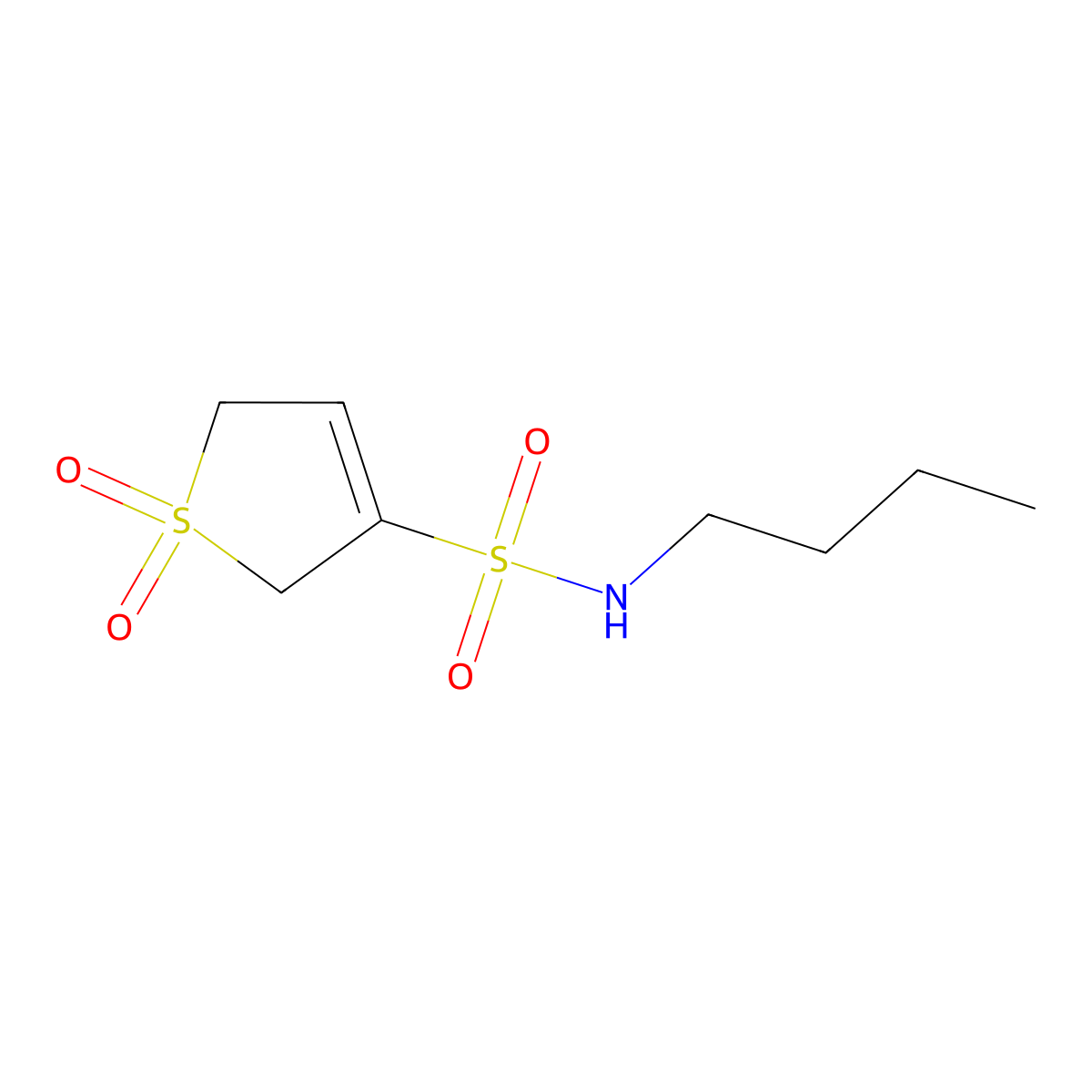 N-butyl-1,1-dioxo-2,5-dihydro-1lambda6-thiophene-3-sulfonamide molecular structure, CAS 1384430-18-5