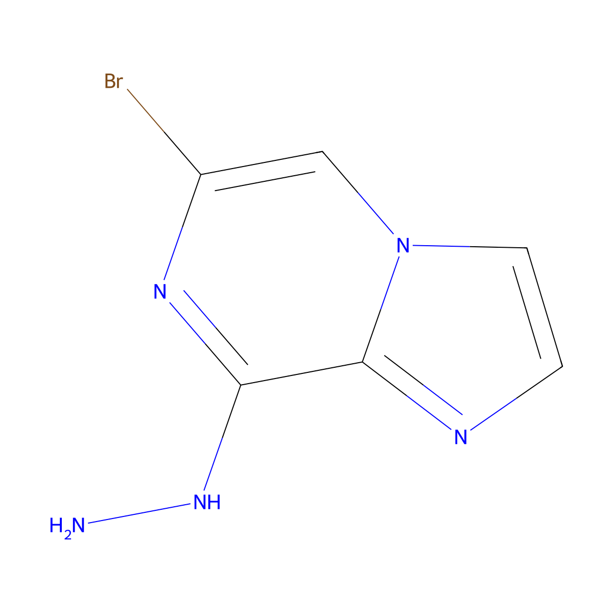 6-Bromo-8-hydrazinylimidazo[1,2-a]pyrazine molecular structure, CAS 1384430-35-6