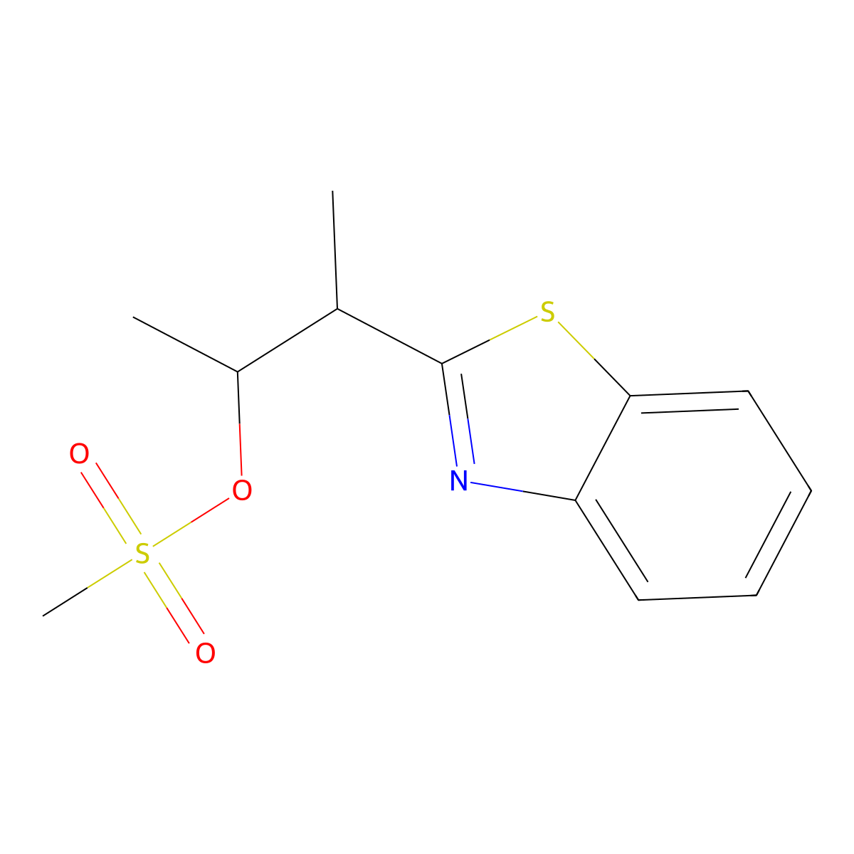 3-(1,3-Benzothiazol-2-yl)butan-2-yl methanesulfonate molecular structure, CAS 1384430-42-5