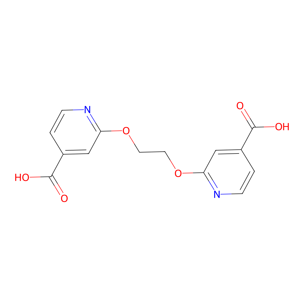 2-{2-[(4-Carboxypyridin-2-yl)oxy]ethoxy}pyridine-4-carboxylic acid molecular structure, CAS 1384430-54-9