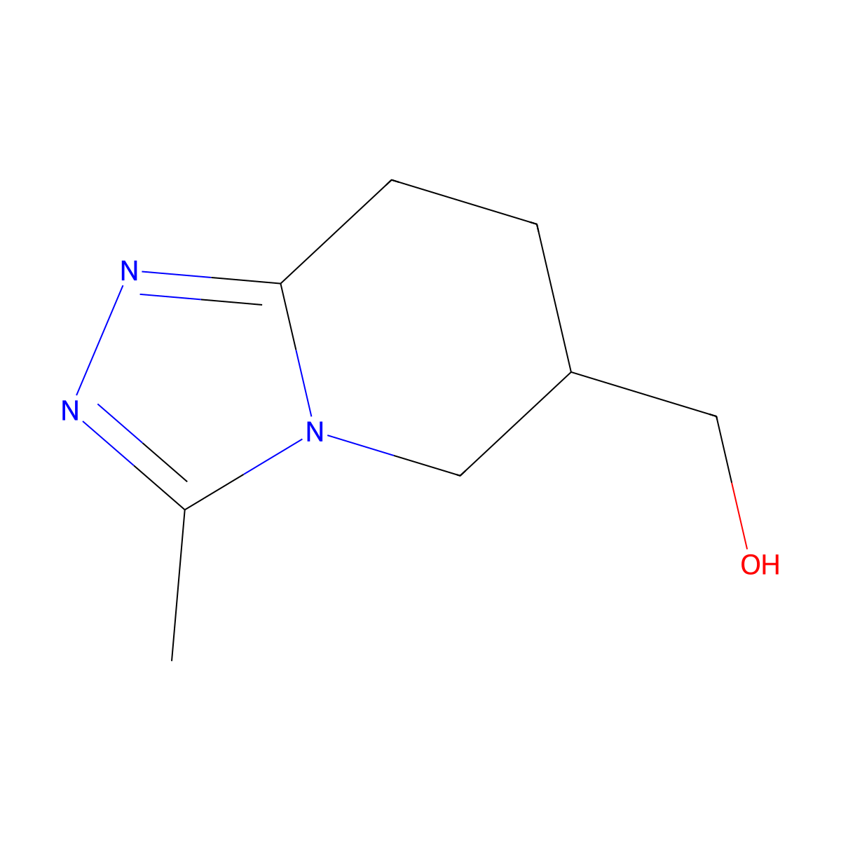 {3-methyl-5H,6H,7H,8H-[1,2,4]triazolo[4,3-a]pyridin-6-yl}methanol molecular structure, CAS 1384430-58-3