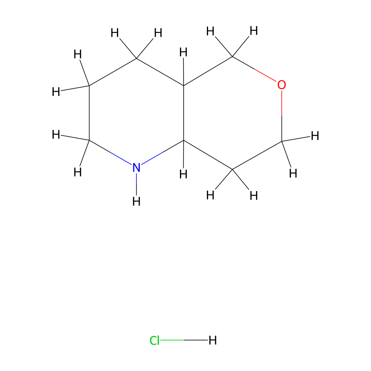 octahydro-1H-pyrano[4,3-b]pyridine hydrochloride molecular structure, CAS 1384430-64-1