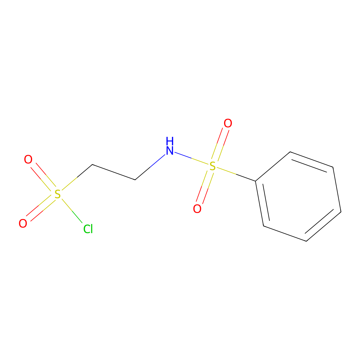 2-Benzenesulfonamidoethane-1-sulfonyl chloride molecular structure, CAS 1384430-74-3