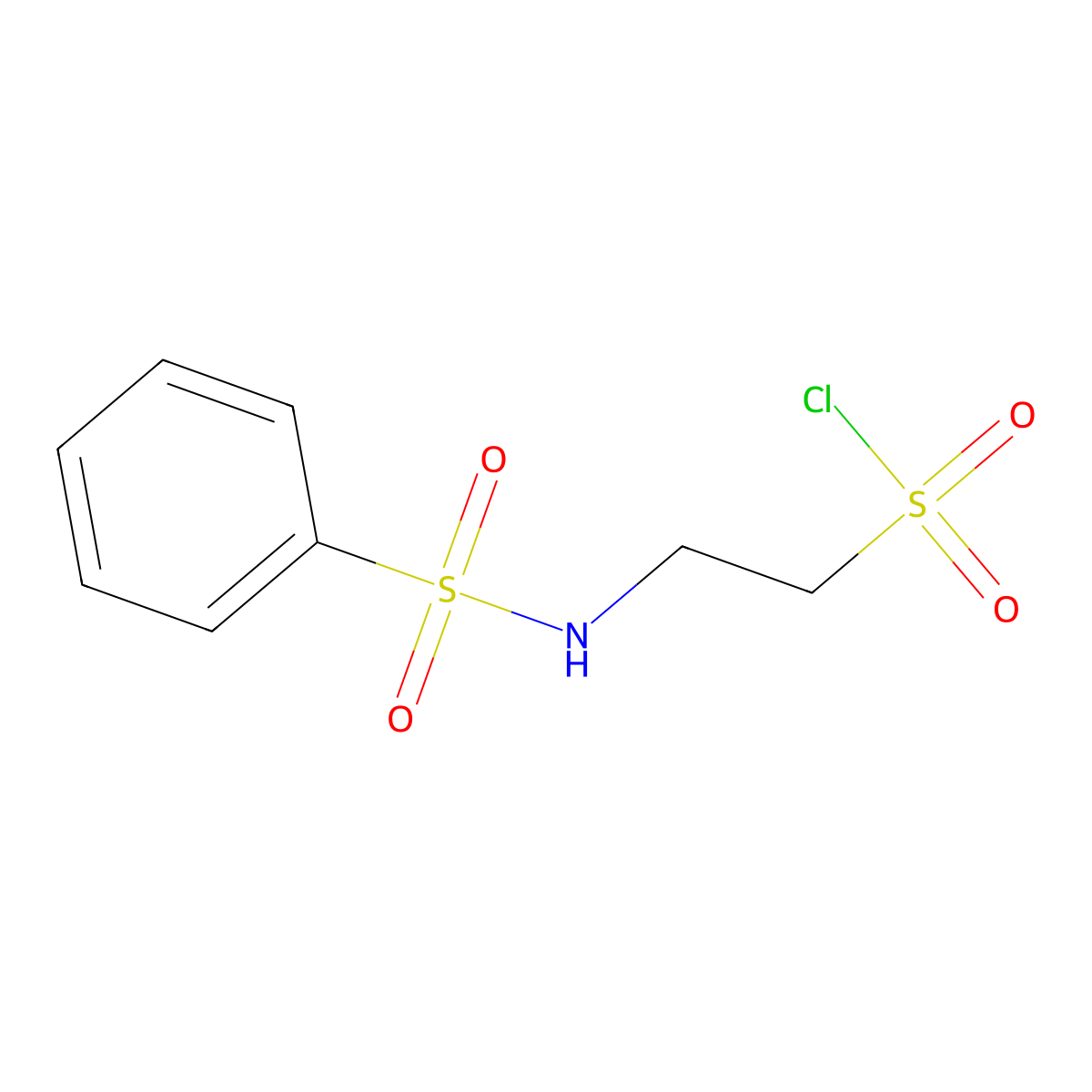 2-Benzenesulfonamidoethane-1-sulfonyl chloride molecular structure, CAS 1384430-74-3