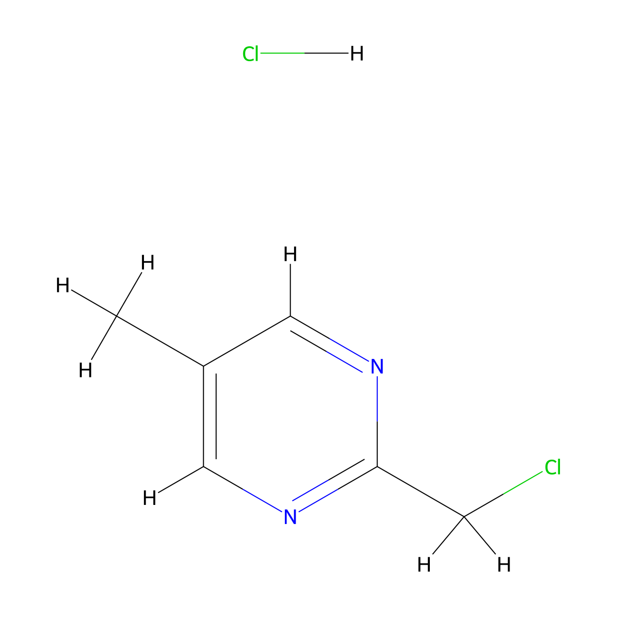 2-(Chloromethyl)-5-methylpyrimidine hydrochloride molecular structure, CAS 1384430-75-4