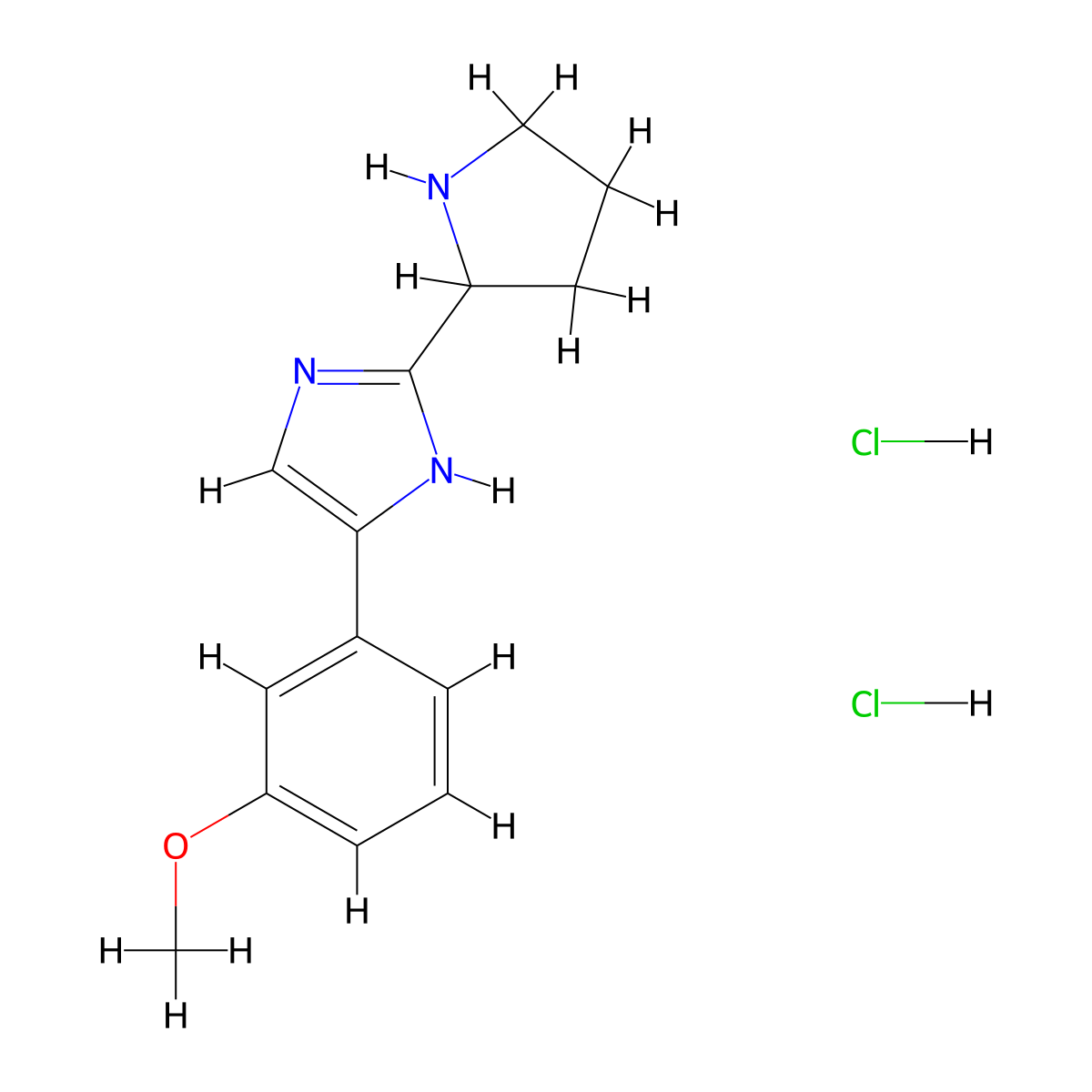 4-(3-methoxyphenyl)-2-(pyrrolidin-2-yl)-1H-imidazole dihydrochloride molecular structure, CAS 1384430-80-1