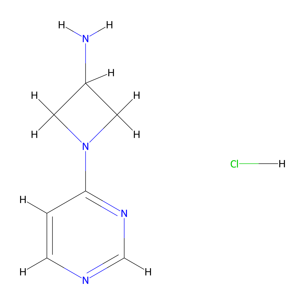 1-(Pyrimidin-4-yl)azetidin-3-amine hydrochloride molecular structure, CAS 1384430-84-5