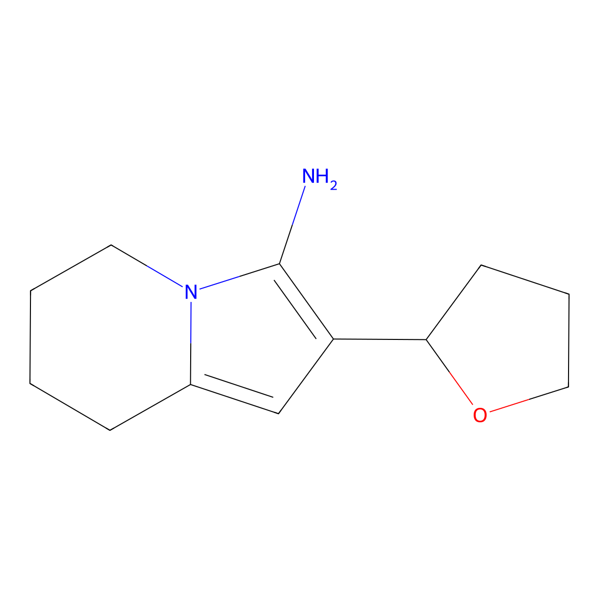 2-(Oxolan-2-yl)-5,6,7,8-tetrahydroindolizin-3-amine molecular structure, CAS 1384430-85-6