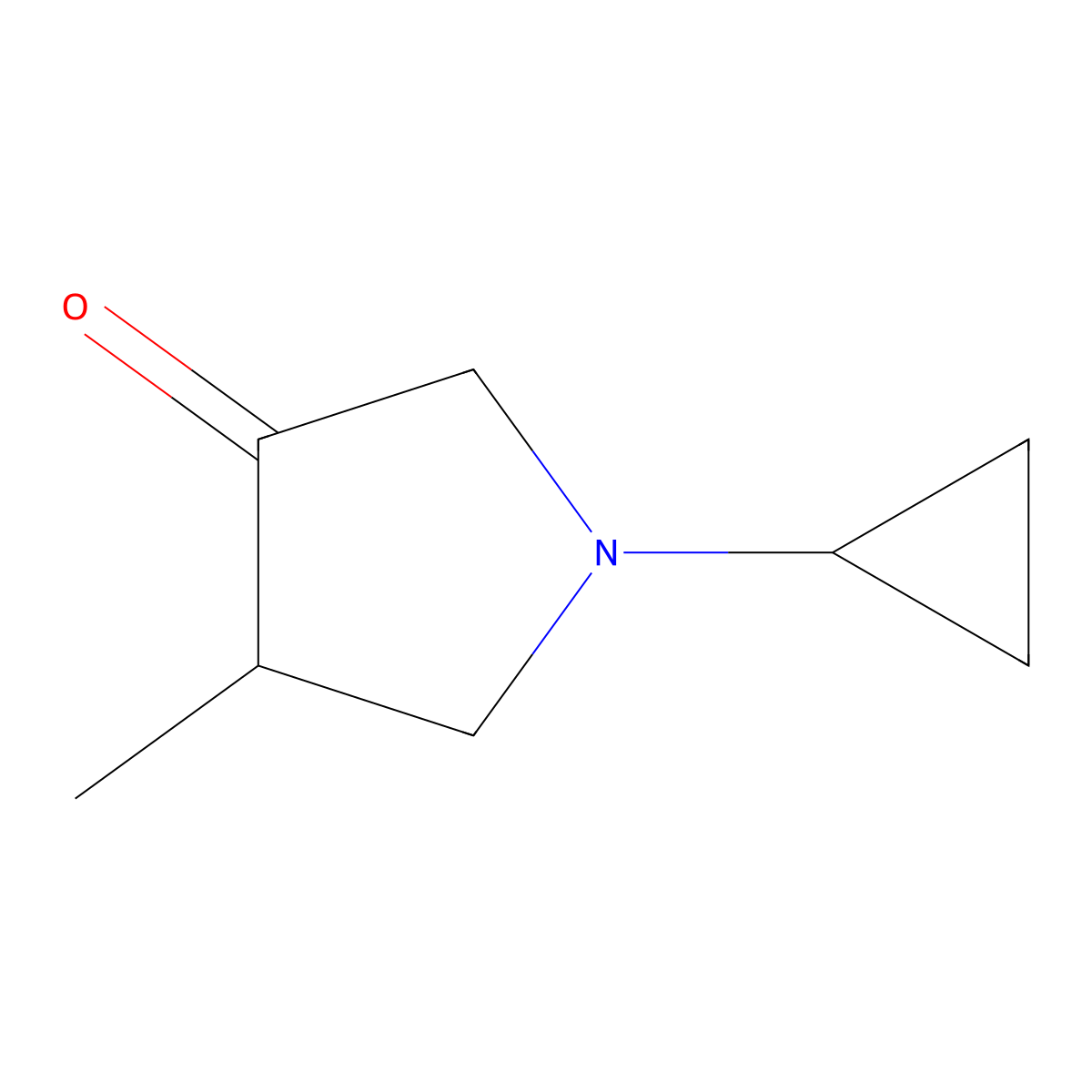 1-Cyclopropyl-4-methylpyrrolidin-3-one molecular structure, CAS 1384430-91-4