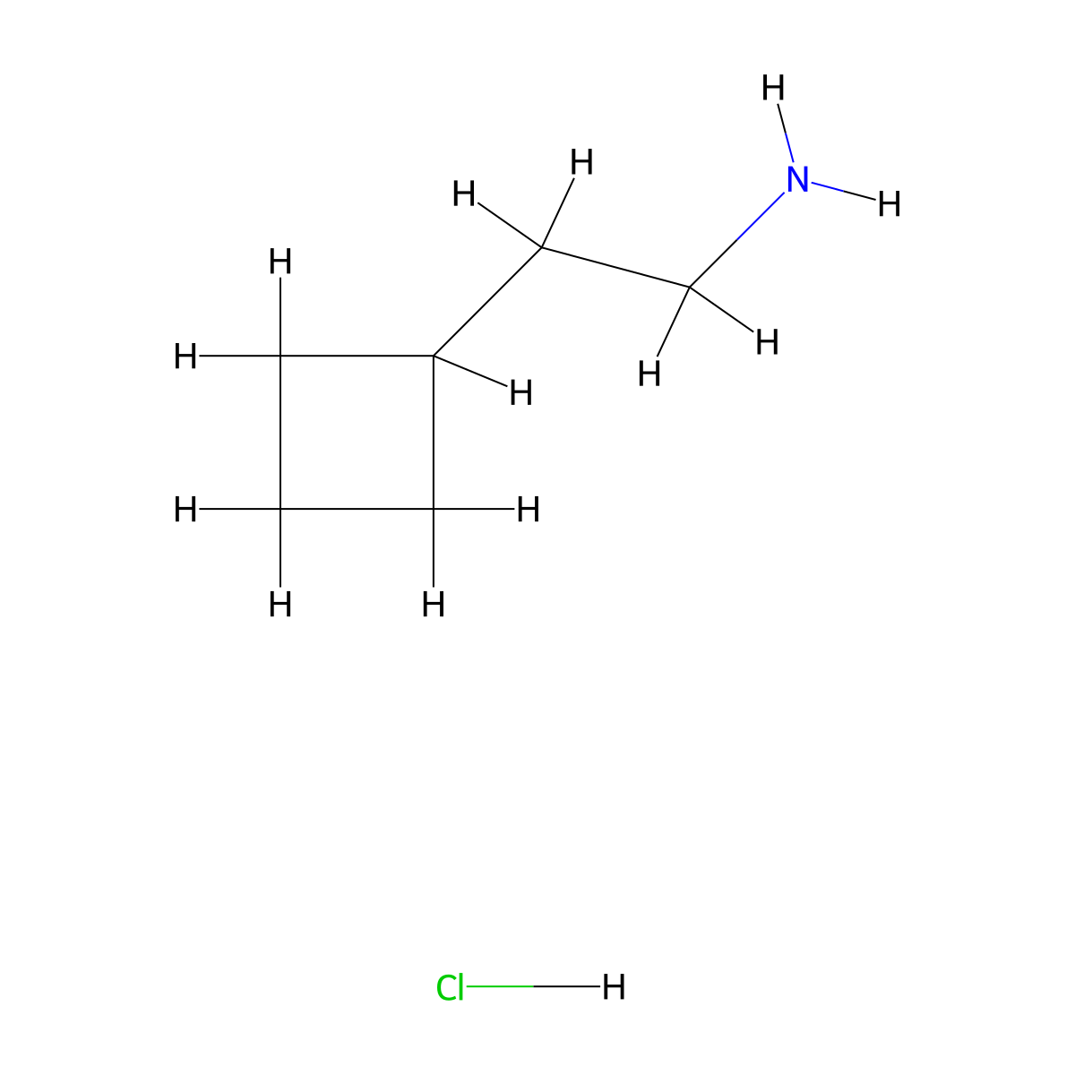 (2-Cyclobutylethyl)amine hydrochloride molecular structure, CAS 1384430-97-0