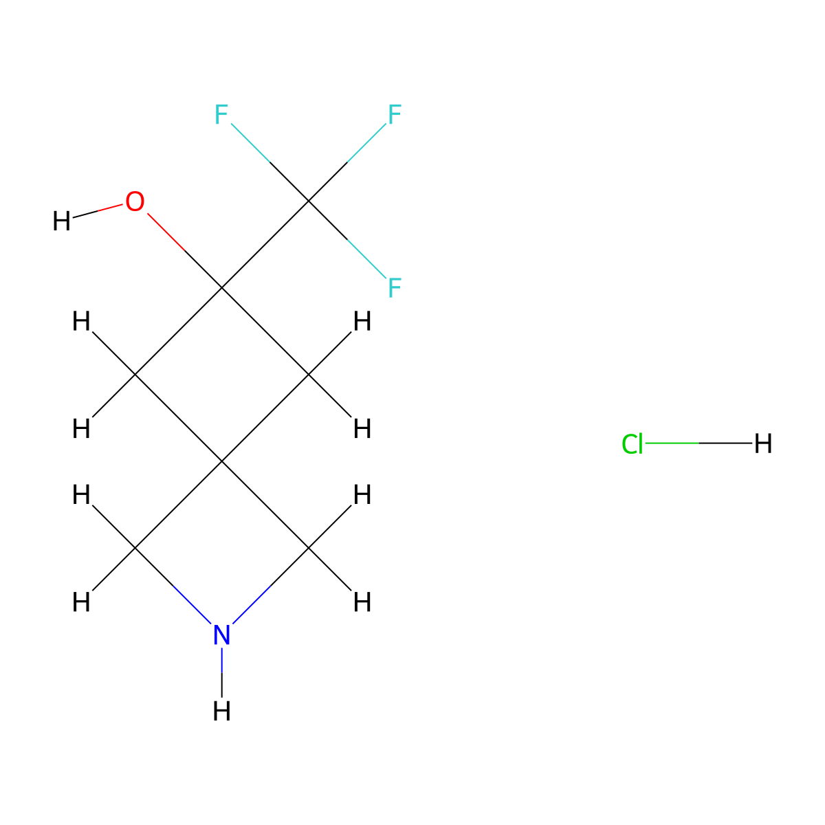 6-(Trifluoromethyl)-2-azaspiro(3.3)heptan-6-ol hydrochloride molecular structure, CAS 1384431-10-0
