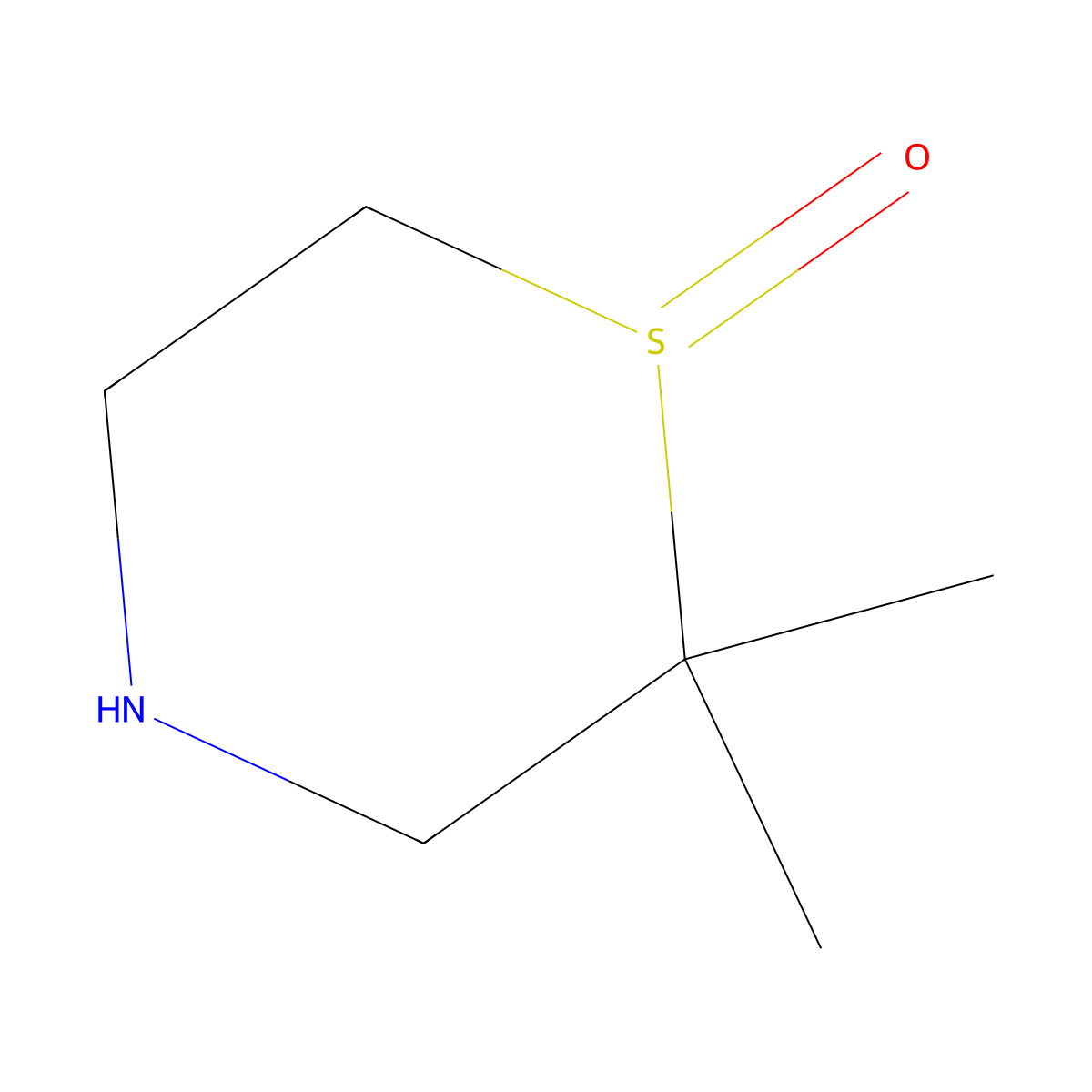 2,2-Dimethylthiomorpholine 1-oxide molecular structure, CAS 1384431-11-1
