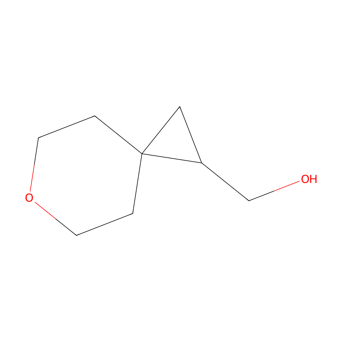 6-Oxaspiro[2.5]octan-1-ylmethanol molecular structure, CAS 1384431-20-2