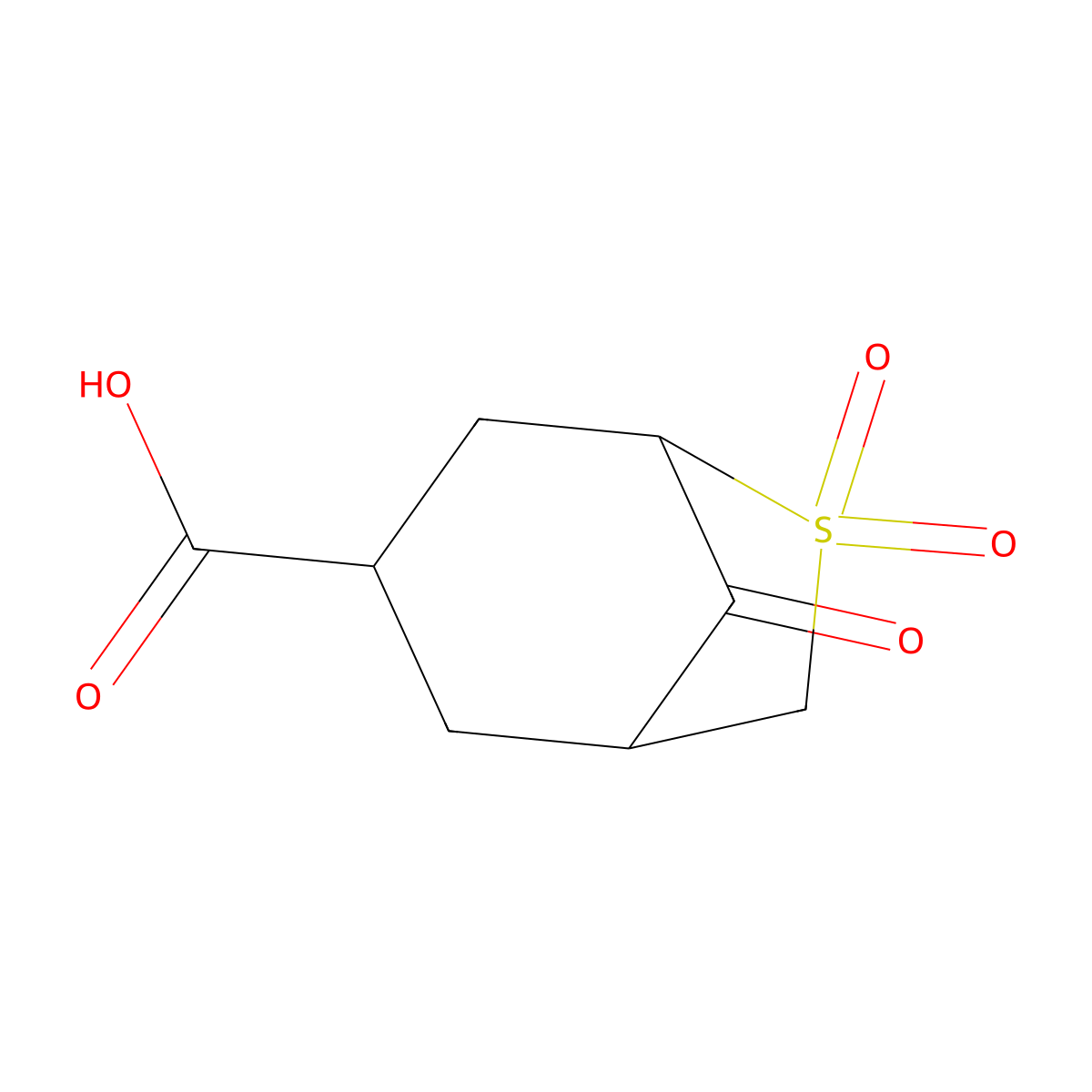 6,6,8-Trioxo-6lambda6-thiabicyclo[3.2.1]octane-3-carboxylic acid molecular structure, CAS 1384431-23-5