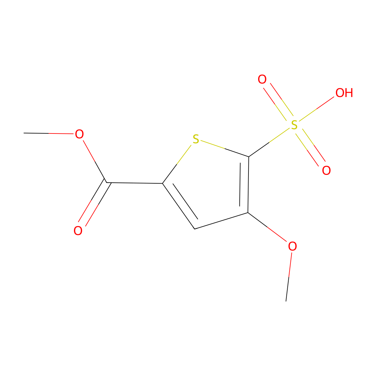 3-Methoxy-5-(methoxycarbonyl)thiophene-2-sulfonic acid molecular structure, CAS 1384431-25-7