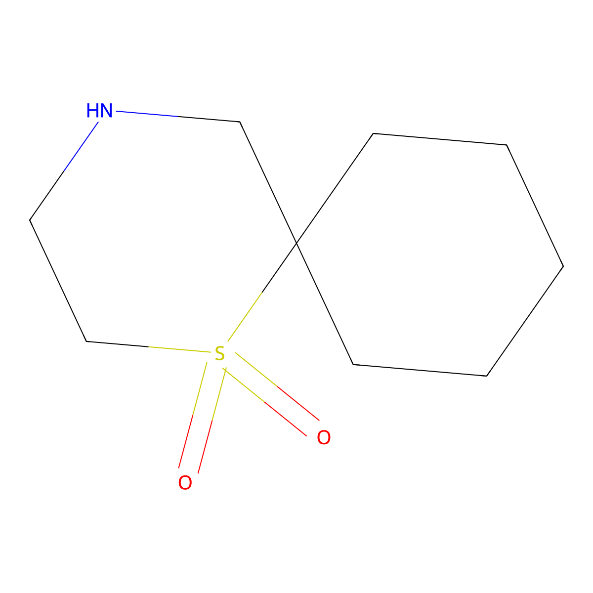 1-Thia-4-azaspiro[5.5]undecane, 1,1-dioxide molecular structure, CAS 1384431-33-7