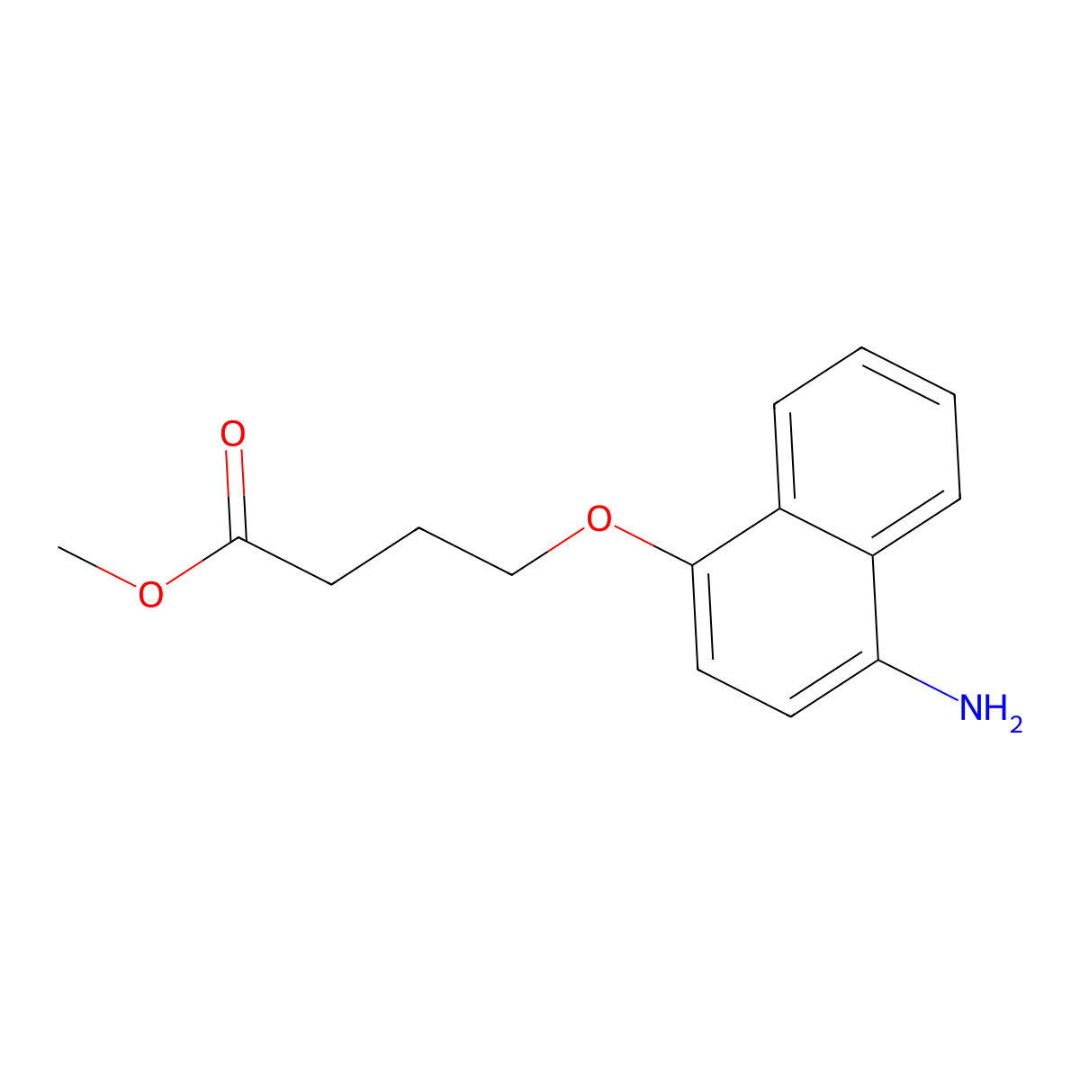Methyl 4-[(4-aminonaphthalen-1-yl)oxy]butanoate molecular structure, CAS 1384431-50-8