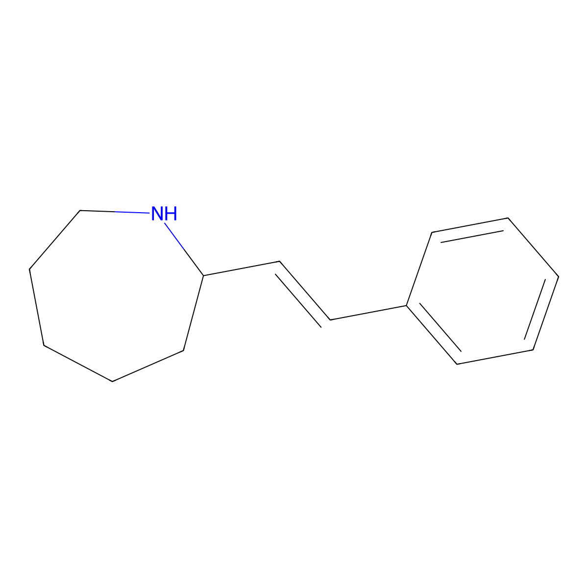 2-(2-Phenylethenyl)azepane molecular structure, CAS 1384433-76-4