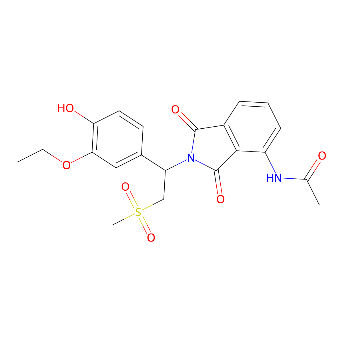 O-Demethyl apremilast molecular structure, CAS 1384441-38-6