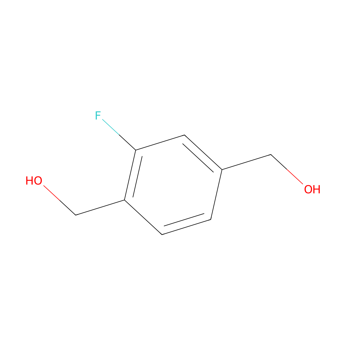 (2-Fluoro-1,4-phenylene)dimethanol molecular structure, CAS 1384442-25-4