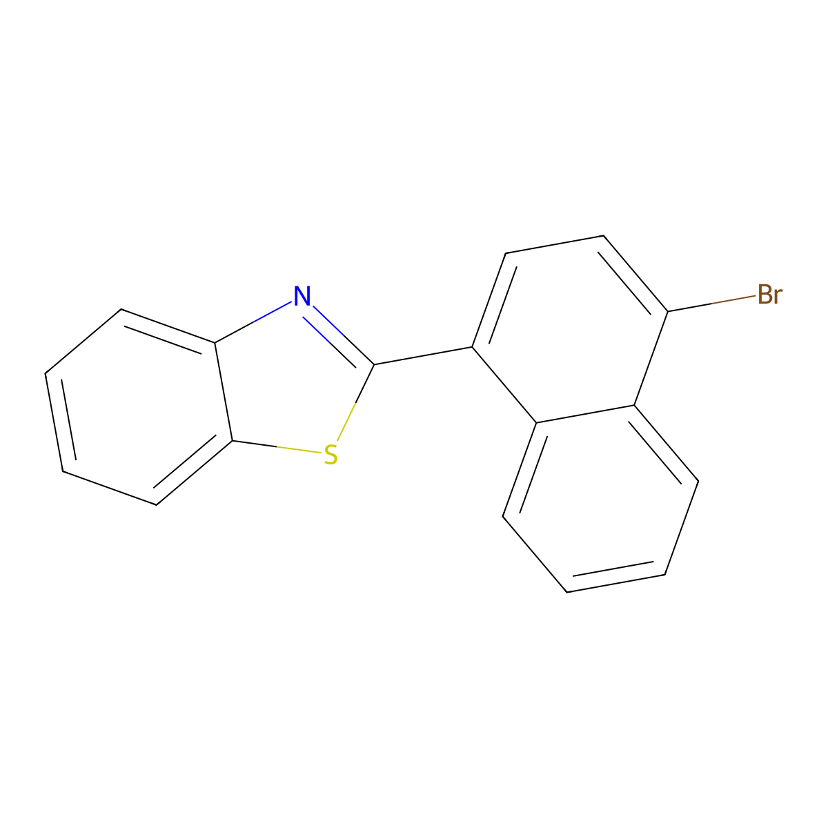 2-(4-Bromo-1-naphthalenyl)benzothiazole molecular structure, CAS 1384459-87-3