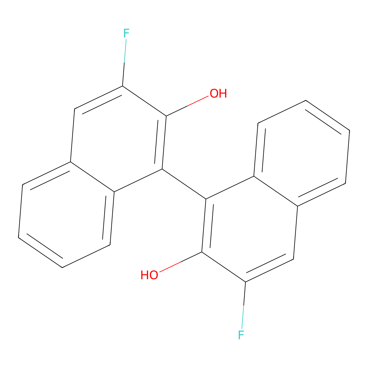 (R)-3,3'-Difluoro-[1,1'-binaphthalene]-2,2'-diol molecular structure, CAS 1384480-28-7