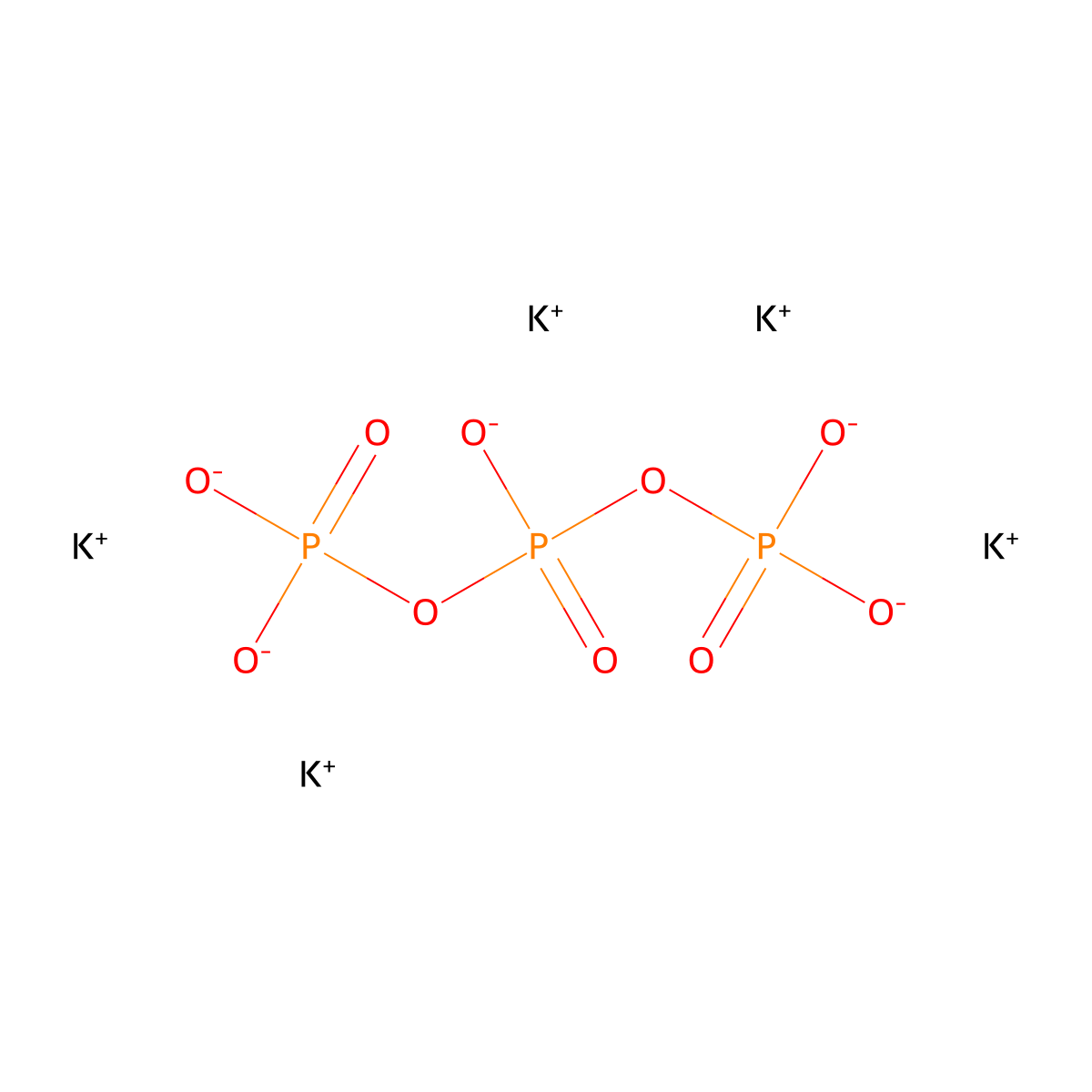 Pentapotassium Triphosphate molecular structure, CAS 13845-36-8