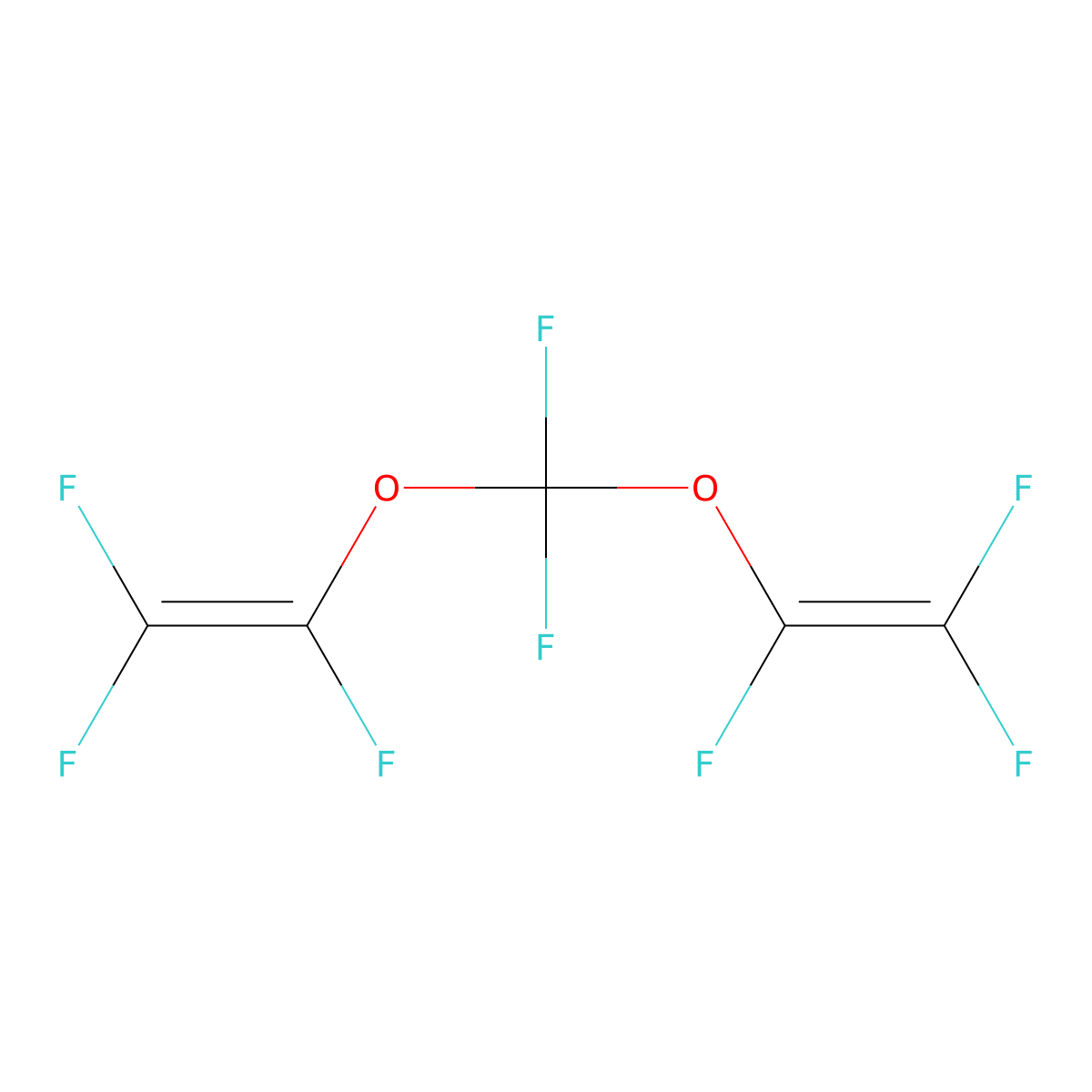 1,1'-((Difluoromethylene)bis(oxy))bis(1,2,2-trifluoroethylene) molecular structure, CAS 13845-92-6