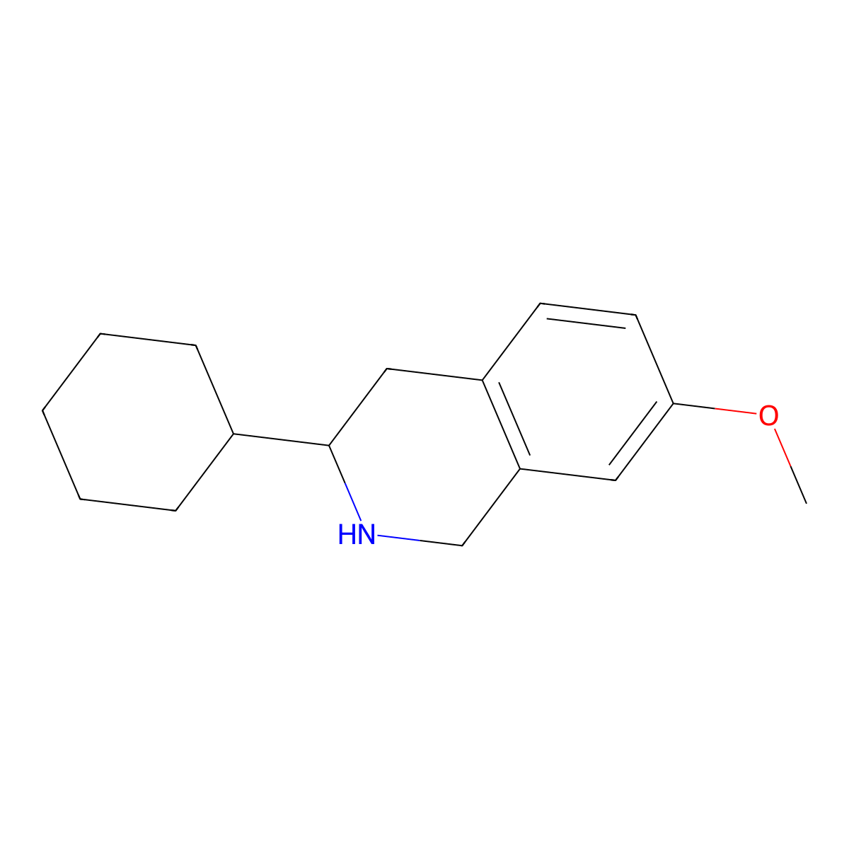 3-Cyclohexyl-7-methoxy-1,2,3,4-tetrahydroisoquinoline molecular structure, CAS 1384510-55-7